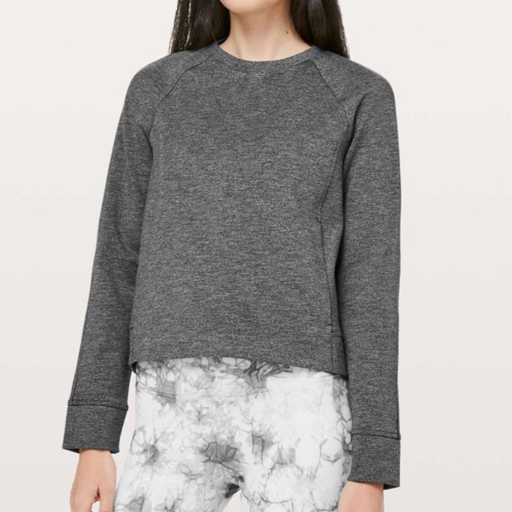 Lululemon Athletica On-Track Crew in heathered gray